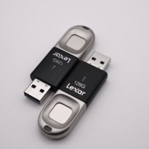 a couple of usb devices sitting on top of each other