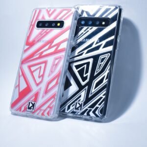 white black and red smartphone case